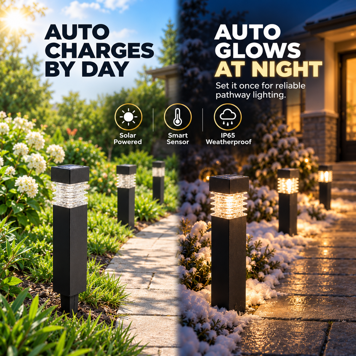 ☀️ Solar Pathway Lights – Wireless Outdoor Lighting for Walkways, Gardens & Yards