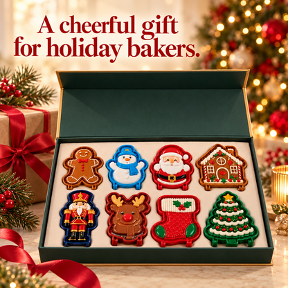 🎄 Christmas Cookie Cutter Set – 8 Festive Shapes for Holiday Baking 🍪✨
