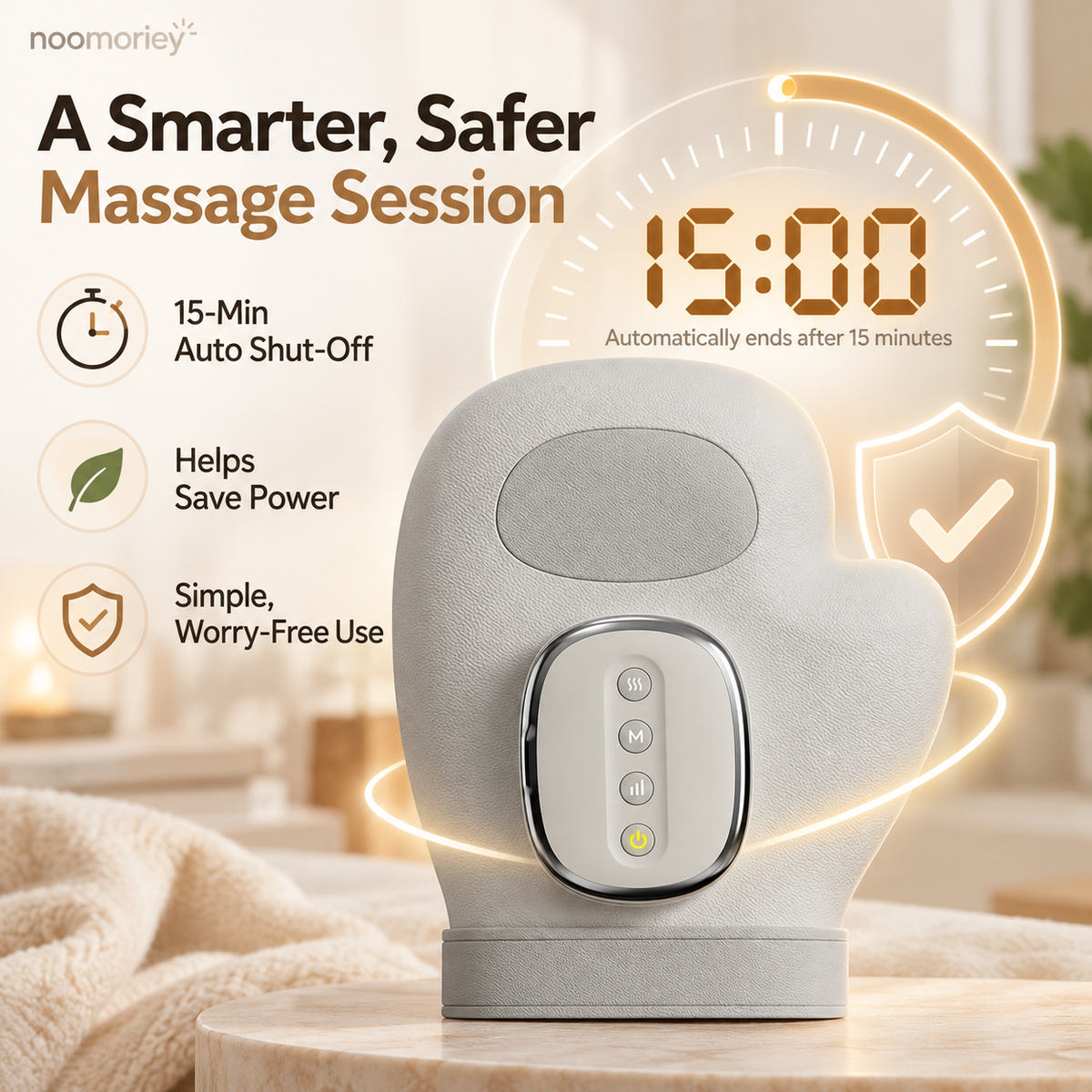 Hand Massager with 3 Massage Modes, Heat and Compression Function, for Arthritis, Relief of Carpal Tunnel and Trigger Finger Pain