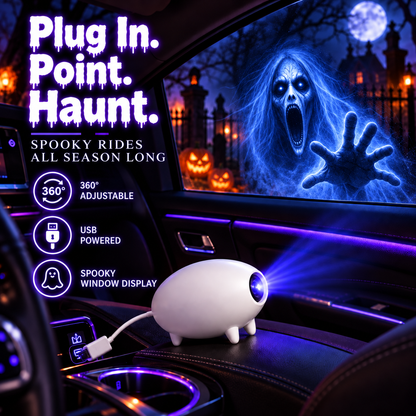 🎃 Halloween Window Projector ✨ 16 Spooky Films USB Powered Holiday Decor