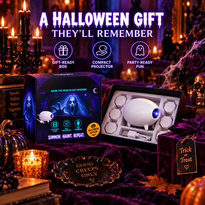 🎃 Halloween Window Projector ✨ 16 Spooky Films USB Powered Holiday Decor