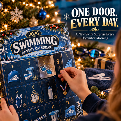 🏊 Swimming Advent Calendar 2026 – 24 Acrylic Swimming Ornaments 🎄 | Christmas Gift for Swimmers 🎁