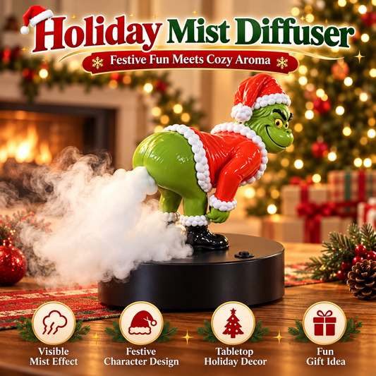 😂 Funny Christmas Green Character Mist Diffuser – Hilarious Butt Mist Effect, Festive Holiday Decor & Gag Gift 🎁