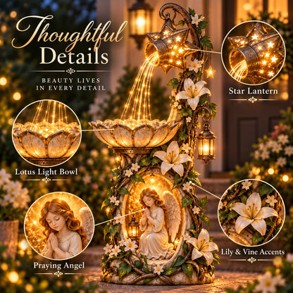 🔥Christmas Specials👼✨ Angel Starlight GardenFountainTM - Faith-inspiredLighted Outdoor Decor