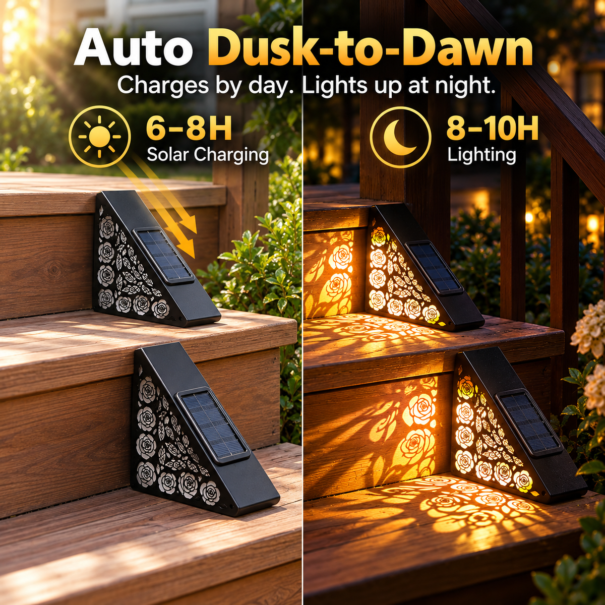 Hot sales🔥2-Pack Solar Step Lights Outdoor