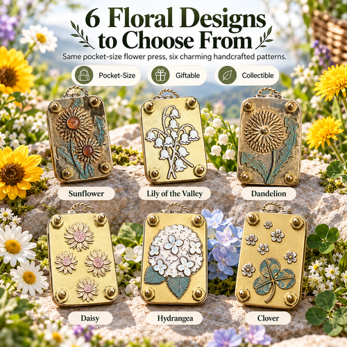 🌸🌿 Mini Portable Flower Press Keychain 🌼✨ Pocket-Sized Wildflower Press Kit 🌻🍀 Preserve Nature Memories 💐🏕️ Perfect Gift for Hikers, Campers & Flower Lovers 🎁💕