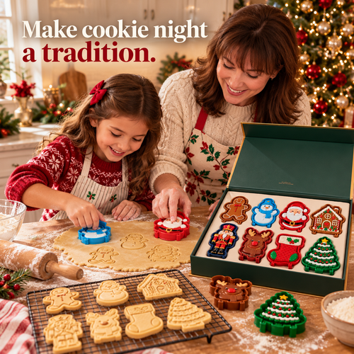 🎄 Christmas Cookie Cutter Set – 8 Festive Shapes for Holiday Baking 🍪✨