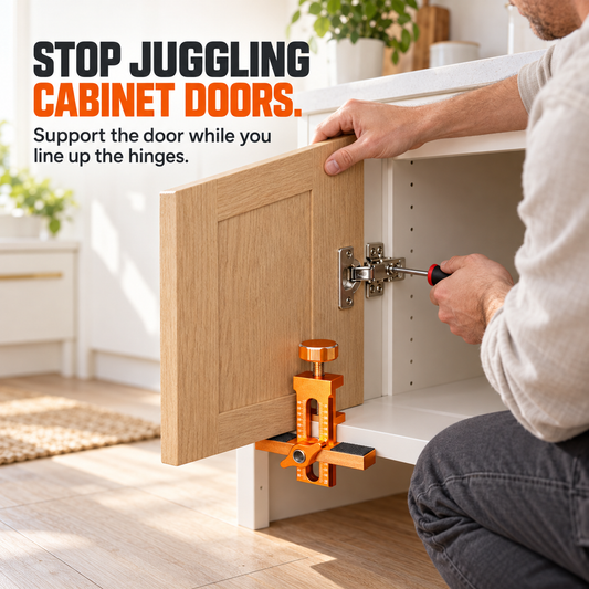 2-in-1 Cabinet Door Support & Drill Guide — Your Extra Hand for Easier Installation