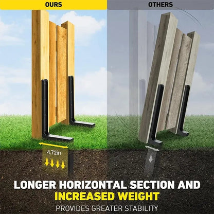 🔨 No-Dig Fence Post Repair Anchor | Heavy Duty Steel Stake to Fix Leaning Fences Fast