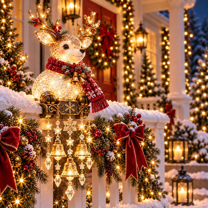 🎄Christmas Porch Railing Lights – 4 Festive Character Designs