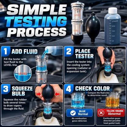 🚗🧪 Combustion Leak Tester — Quickly Detect Exhaust Gas Leaks in Your Cooling System!