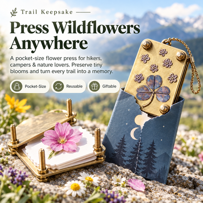 🌸🌿 Mini Portable Flower Press Keychain 🌼✨ Pocket-Sized Wildflower Press Kit 🌻🍀 Preserve Nature Memories 💐🏕️ Perfect Gift for Hikers, Campers & Flower Lovers 🎁💕