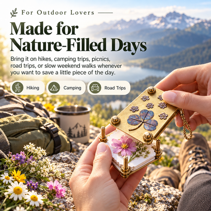 🌸🌿 Mini Portable Flower Press Keychain 🌼✨ Pocket-Sized Wildflower Press Kit 🌻🍀 Preserve Nature Memories 💐🏕️ Perfect Gift for Hikers, Campers & Flower Lovers 🎁💕