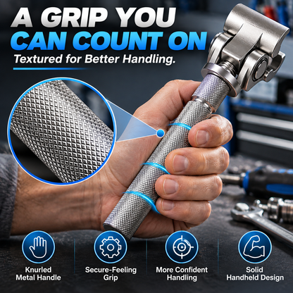 🔧 Adjustable Steel Hinge Wrench – Precision Door Hinge Adjustment Tool with Articulated Head & Anti-Slip Grip