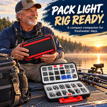 Freshwater Fishing Tackle Kit with Organizer — 265 / 400 Pieces