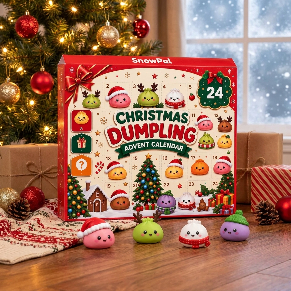 🥟Christmas Mystery Dumpling Advent Calendar Blind Box—Stress-Relief Blind Box Toy for Adults🎁