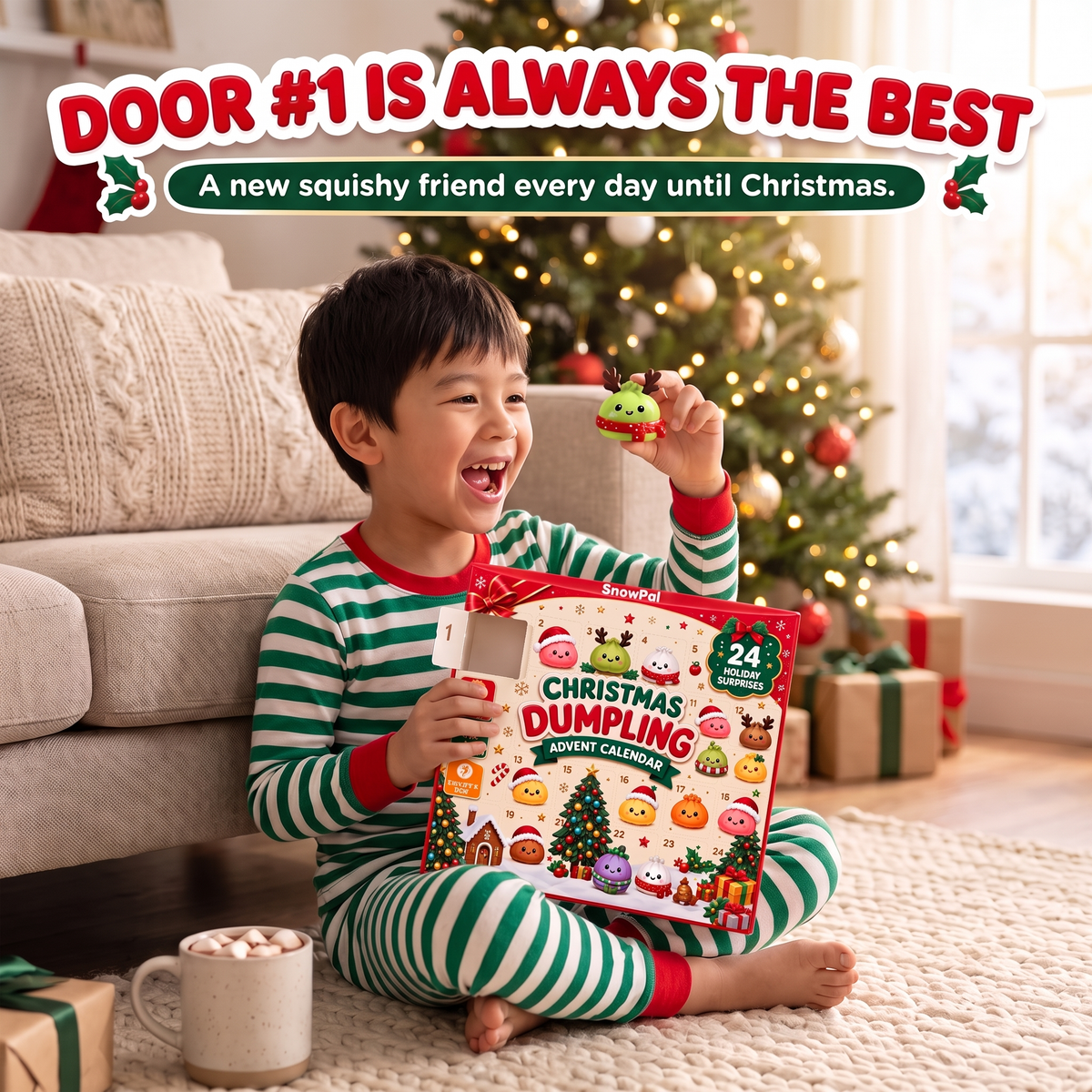 🥟Christmas Mystery Dumpling Advent Calendar Blind Box—Stress-Relief Blind Box Toy for Adults🎁