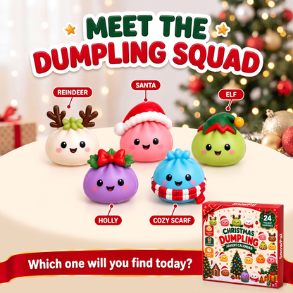 🥟Christmas Mystery Dumpling Advent Calendar Blind Box—Stress-Relief Blind Box Toy for Adults🎁