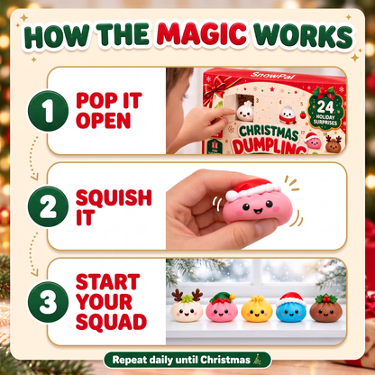 🥟Christmas Mystery Dumpling Advent Calendar Blind Box—Stress-Relief Blind Box Toy for Adults🎁