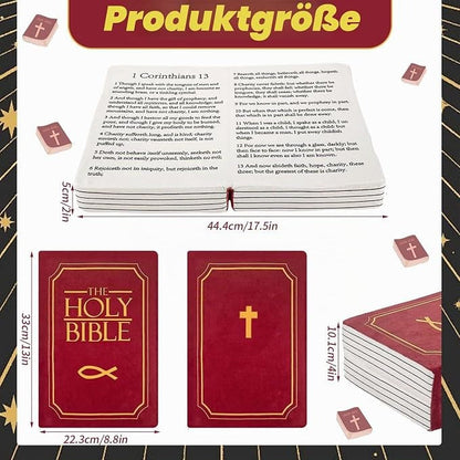 📖 Bible Book Pillow – A Cozy, Meaningful Accent for Home & Gifting
