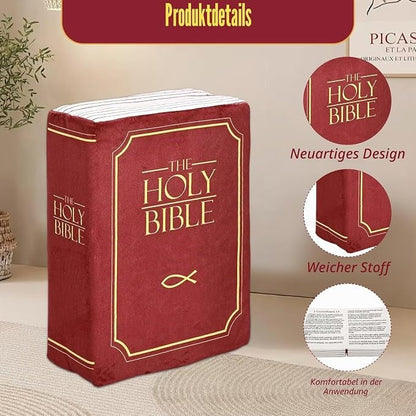 📖 Bible Book Pillow – A Cozy, Meaningful Accent for Home & Gifting