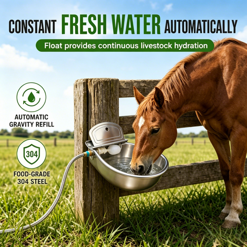 🐄 Automatic Stainless Steel Livestock Water Bowl - Farm Float Valve Drinker