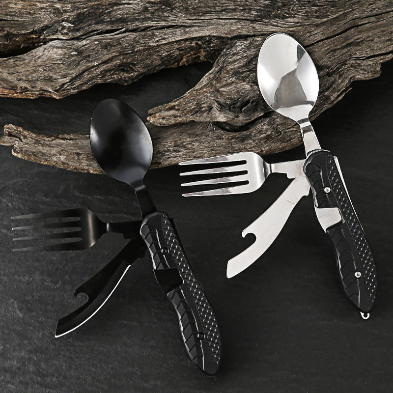 🎉🎉Surprise 50% off！🏕️Must-have for outdoor trips 🍴🥄3-In-1 Outdoor Folding Multifunctional Tableware