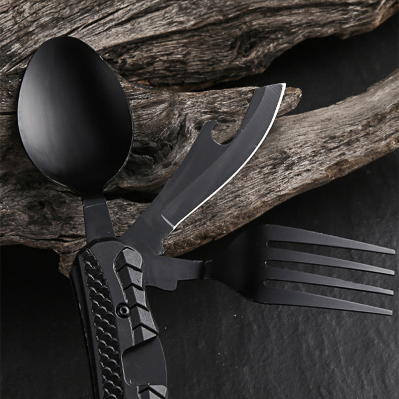 🎉🎉Surprise 50% off！🏕️Must-have for outdoor trips 🍴🥄3-In-1 Outdoor Folding Multifunctional Tableware