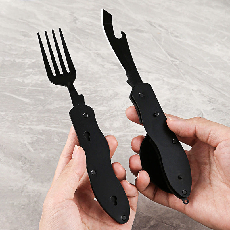 🎉🎉Surprise 50% off！🏕️Must-have for outdoor trips 🍴🥄3-In-1 Outdoor Folding Multifunctional Tableware