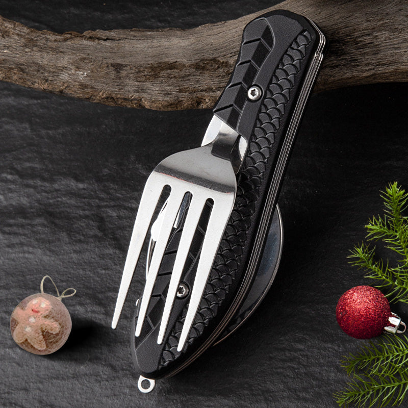 🎉🎉Surprise 50% off！🏕️Must-have for outdoor trips 🍴🥄3-In-1 Outdoor Folding Multifunctional Tableware