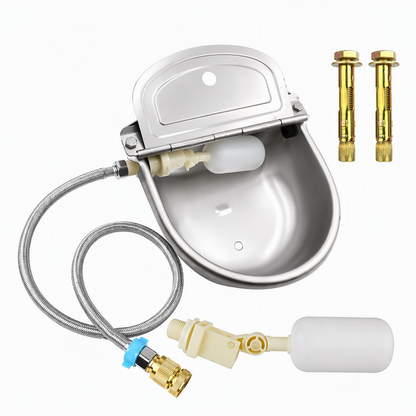 🐄 Automatic Stainless Steel Livestock Water Bowl - Farm Float Valve Drinker