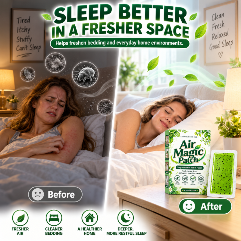 🌿 6PCS Mugwort Herbal Mite-Deterrent Patches – Long-Lasting Home Freshness ✨