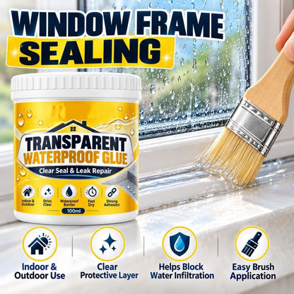 Transparent Waterproof Glue with Brush for Leak Repair🍀